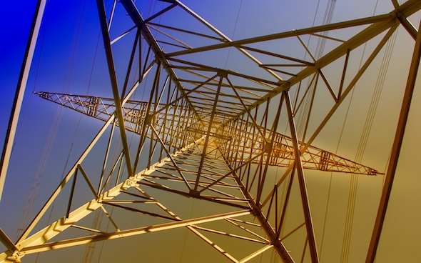 Electrical power transmission tower for industrial electrical services in Gauteng